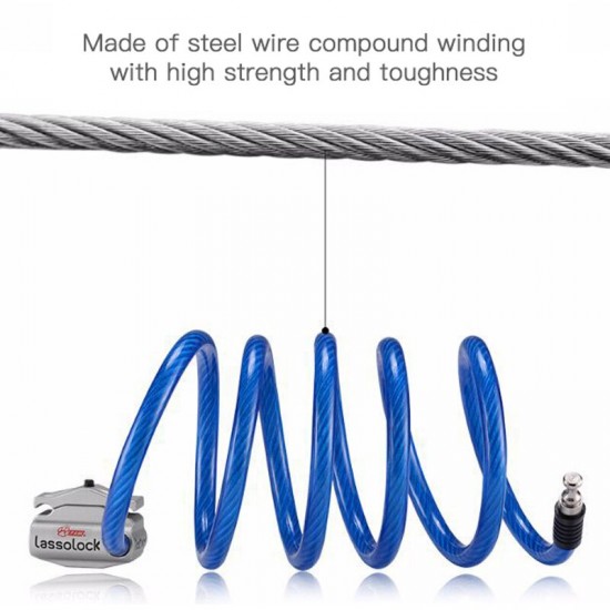 Outdoor Bike Bicycle Lock 1.8m Metal Anti-theft Electric Cable Lock Bike Accessories Security Reinforce MTB Road Motorcycle Lock