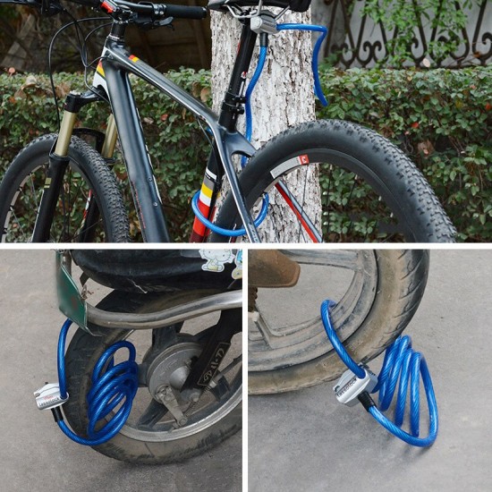 Outdoor Bike Bicycle Lock 1.8m Metal Anti-theft Electric Cable Lock Bike Accessories Security Reinforce MTB Road Motorcycle Lock