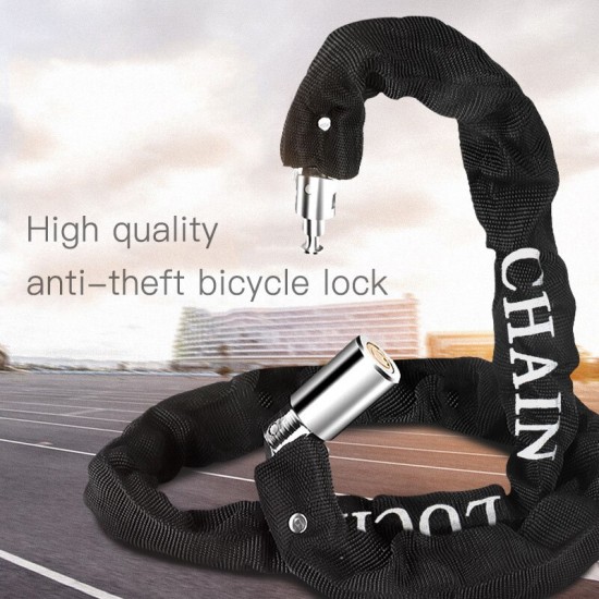 Outdoor Bicycle Lock Safe Metal Anti-Theft Bike Motorcycle Chain Lock Security Reinforced Bike Chain Locks Bicycle Accessories