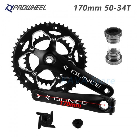 Hollow Double Sprockets Road Bike Crank 110 BCD 130 BCD Bicycle Crank Sprocket Bottom Bracket 170mm 53-39T 50-34T