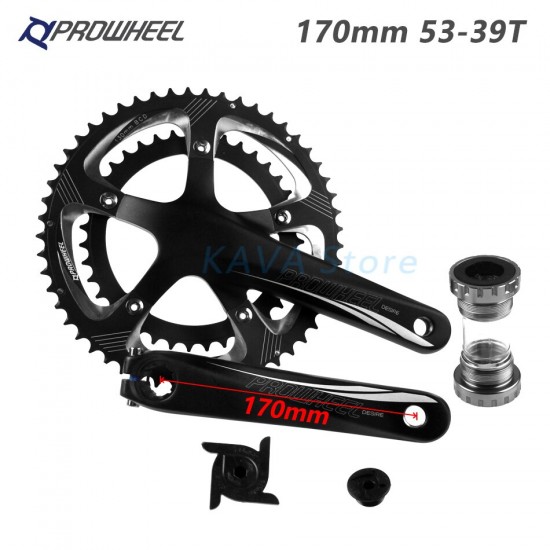Hollow Double Sprockets Road Bike Crank 110 BCD 130 BCD Bicycle Crank Sprocket Bottom Bracket 170mm 53-39T 50-34T