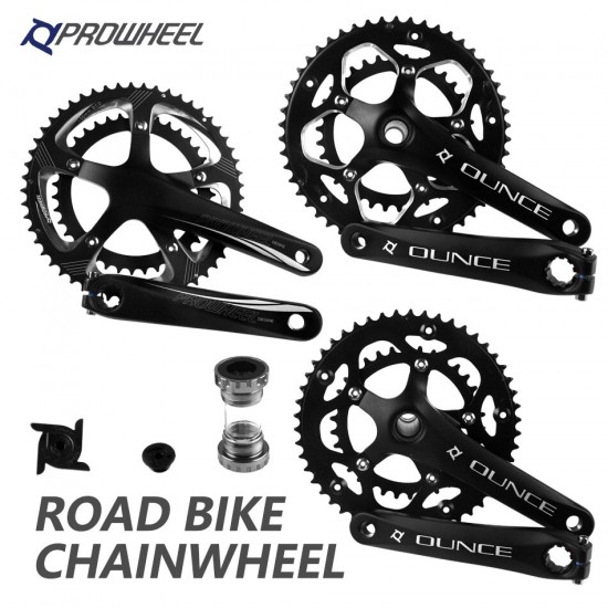 Hollow Double Sprockets Road Bike Crank 110 BCD 130 BCD Bicycle Crank Sprocket Bottom Bracket 170mm 53-39T 50-34T