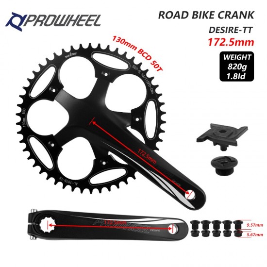 Road Crankset 170/172.5MM 130 BCD Narrow Wide Chainring 50/52/54/56/58/60T With bottom Bracket BB Aluminum alloy Cranks