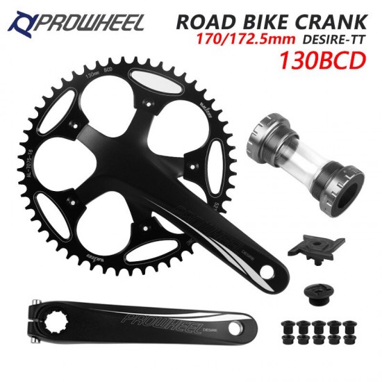 Road Crankset 170/172.5MM 130 BCD Narrow Wide Chainring 50/52/54/56/58/60T With bottom Bracket BB Aluminum alloy Cranks