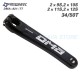 Road Bike Crankset 9/10/11/12S Double Chainring Crank 34-50T GXP chainring BB Bottom bracket 170mm/172.5mm/175mm Crank