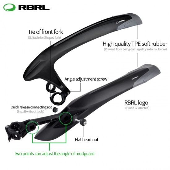 MTB Mudguard Adjustable Bicycle Fender Sets Patent Design E-Bike Fender Quick Release for 24 26 27.5 29 Inch Bike Fender