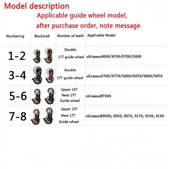 Road Bicycle 17T/18T Bicycle Carbon Ceramic Rear Derailleur Pulley For 6800 R7000/R8000/R9100/R9000 Cycling Accessories