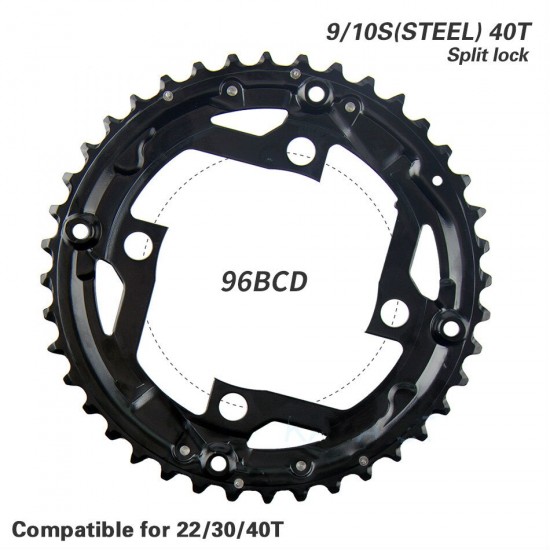 Round Chainring 64/96/104BCD Mountain Bike Chainwheel 22/24/30/32/40/42/44T Crankset steel al Alloy Tooth plate Parts