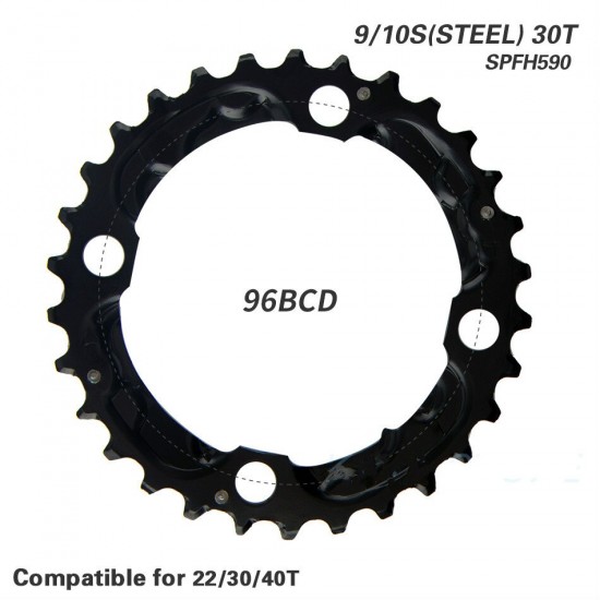 Round Chainring 64/96/104BCD Mountain Bike Chainwheel 22/24/30/32/40/42/44T Crankset steel al Alloy Tooth plate Parts