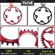 Round Narrow Wide Chainring Road bike bicycle 130BCD 50T 52T 54T56T 58T 60T crankset Tooth plate Parts 130 BCD