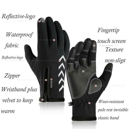 S-XXL Outdoor Sport Rijden Handschoenen Winter Heren Warme En Wind-Proof Waterdichte Handschoenen Antislip Touch Screen Ski rijhandschoenen