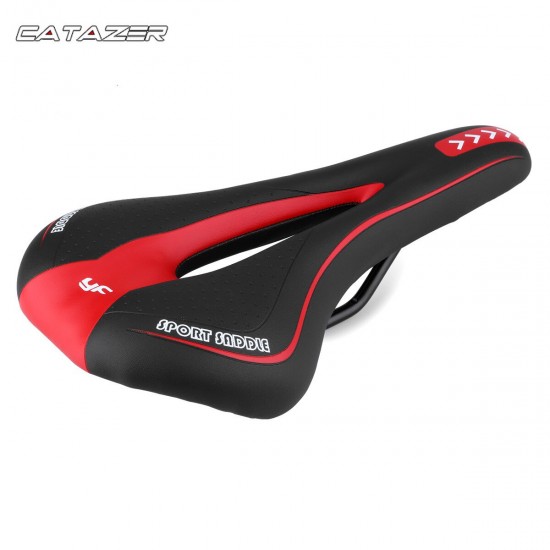 Shock Absorbing Hollow Bicycle Saddle MTB Road Bike Cycling Skid-proof Saddle Seat Silica Gel Cushion Seat Leather Front Seat