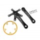 Single Speed Crankset 45T-58T Chainring 170mm Crankarm 130 BCD Crank Set for Road MTB Bicycle Folding Bike Fixed Gear Crankset