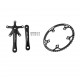Single Speed Crankset 45T-58T Chainring 170mm Crankarm 130 BCD Crank Set for Road MTB Bicycle Folding Bike Fixed Gear Crankset