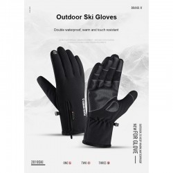 Touch Screen Fiets Handschoenen Winter Warm Fiets Handschoen Volledige Vinger Winddicht Waterdicht Fietsen Handschoenen Voor Mannen En Vrouwen