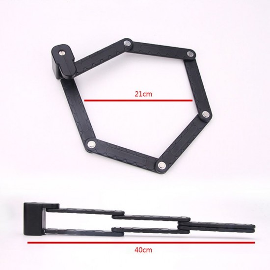 Waterproof Anti-theft Durable MTB Road Bike Lock with 2 Key High Strength Alloy Steel Bicycle Foldable Lock Cycling Accessories