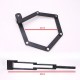 Waterproof Anti-theft Durable MTB Road Bike Lock with 2 Key High Strength Alloy Steel Bicycle Foldable Lock Cycling Accessories
