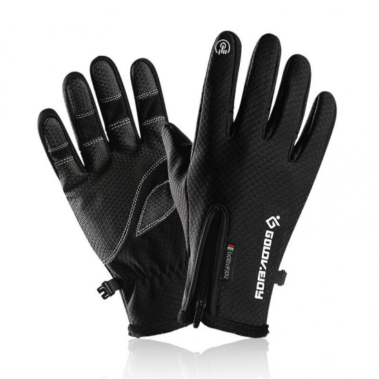 Winter Winddicht Fietsen Handschoenen Volledige Vinger Thermische Warm Fiets Handschoenen Waterdicht Touch Screen Fiets Handschoenen Mannen Vrouwen