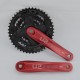XC Mountain Bike Crankset Aluminum Alloy Bicycle Crank Sprocket 22/32/44T Square 7/8/9 Speed Crank Fluted Disc