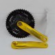 XC Mountain Bike Crankset Aluminum Alloy Bicycle Crank Sprocket 22/32/44T Square 7/8/9 Speed Crank Fluted Disc