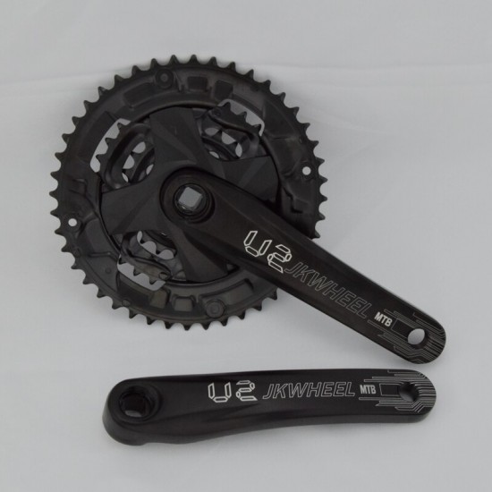 XC Mountain Bike Crankset Aluminum Alloy Bicycle Crank Sprocket 22/32/44T Square 7/8/9 Speed Crank Fluted Disc