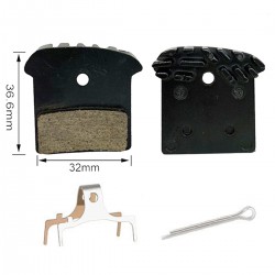 Metal Bicycle  Brake Pads with Cooling Fins for NUTT Brake SRAM AVID Elixir R XX X0 Avid DB3