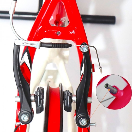 Bicycle Brake Set, Front and Rear MTB BMX Bike Rim Brake Kit Includes Callipers Levers Cables End Cap V Brake