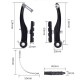 Bicycle Brake Set, Front and Rear MTB BMX Bike Rim Brake Kit Includes Callipers Levers Cables End Cap V Brake