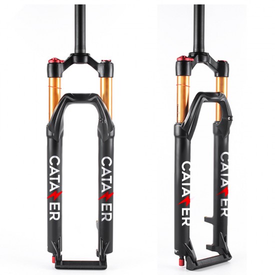 CATAZER Ultralight MTB Suspension Fork 27.5/29er Bike Fork with Rebound Damping,Travel 110mm Hydraulic/Remoto Lockout Straight Tube 1-1/8 QR 9x135mm Mountain Bike Forks