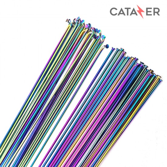 14G Laser Color Round Spoke with nipples 50mm-310mm  J-bend and Straight Pull