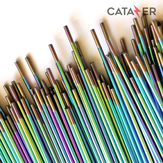 14G Laser Color Round Spoke with nipples 50mm-310mm  J-bend and Straight Pull
