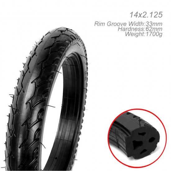 14*2.125 Bicycle Solid Tire Non inflation Tire
