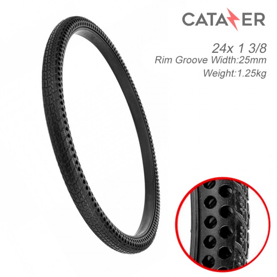 24*1 3/8 Bicycle Honeycomb Solid Fixed Tire Inflation Free Tire