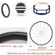 26*1 3/8 Honeycomb bicycle solid Tire 26 Inch Non-pneumatic Airless free inflation Tire 