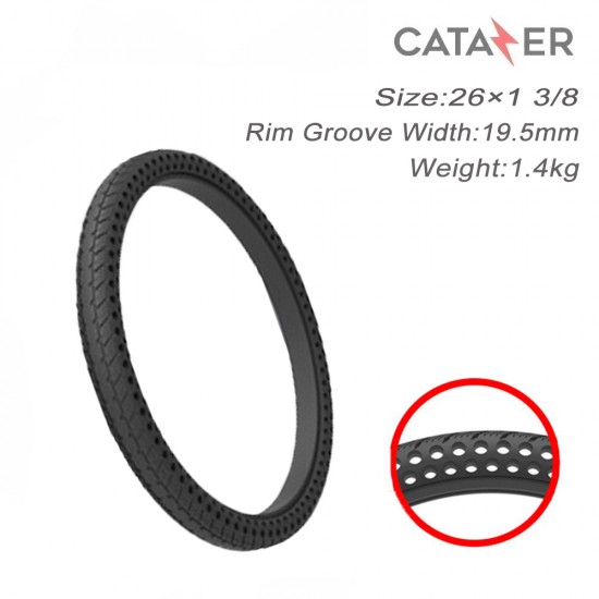 26*1 3/8 Honeycomb bicycle solid Tire 26 Inch Non-pneumatic Airless free inflation Tire 