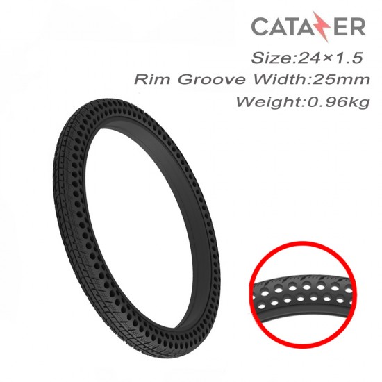 24 Inch 24x1.5 Honeycomb Non Inflation Tyre Bicycle Tubeless Solid Tire