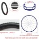 24 Inch 24x1.5 Honeycomb Non Inflation Tyre Bicycle Tubeless Solid Tire