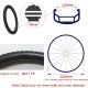 24x1.75 Honeycomb Tire Bicycle Solid Tyre Non Inflation Bike Tire