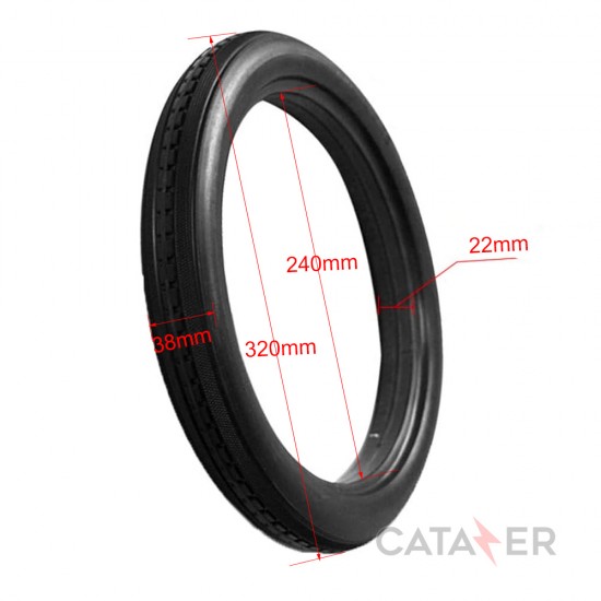 14*1.75 Bicycle Fixed Free Inflatable Solid Tire Non inflation Tire compatible 14x1.50