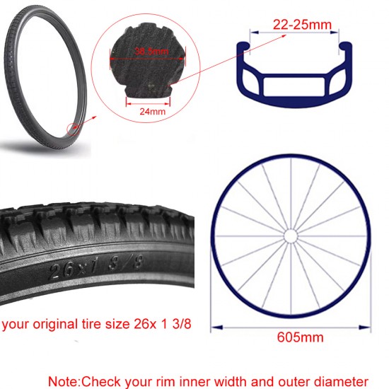 26*1 3/8 MTB Solid Fixed Tire Inflation Free Tire