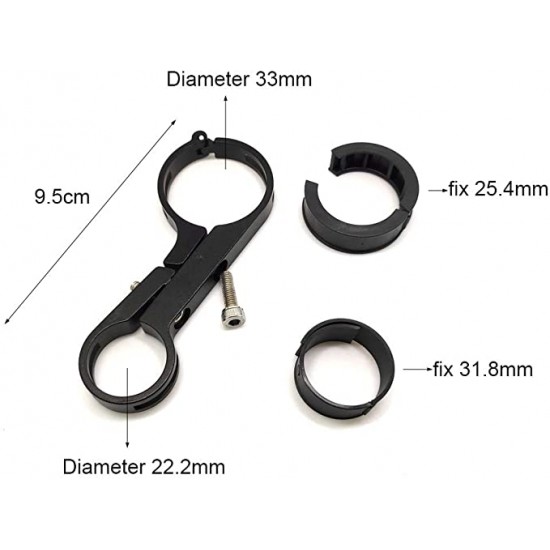 Bike Handlebar Extender Extension Aluminum Alloy Clamp For Bicycle Speedometer Headlight Light Lamp Holder Bike Extension Frame