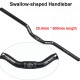 MTB Rise Bar 25.4x600mm Mountain Bicycle Handlebar Folding Bicycle MTB Fixed Gear Swallow-Shaped Handlebar Flat Handlebar