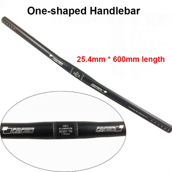 MTB Rise Bar 25.4x600mm Mountain Bicycle Handlebar Folding Bicycle MTB Fixed Gear Swallow-Shaped Handlebar Flat Handlebar