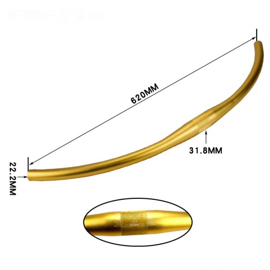 Aluminum Alloy Bicycle Handlebar MTB Road Bike Steering Handlebar Bend Handlebar Multi-Colors 31.8*620mm City Bike Handlebar
