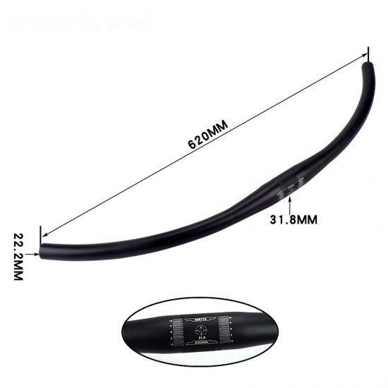 Aluminum Alloy Bicycle Handlebar MTB Road Bike Steering Handlebar Bend Handlebar Multi-Colors 31.8*620mm City Bike Handlebar