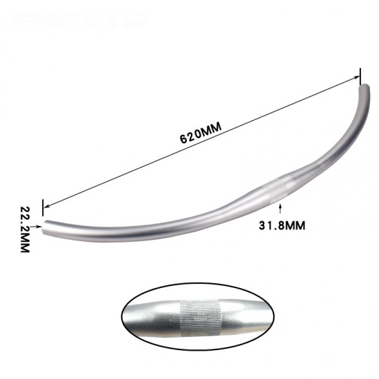 Aluminum Alloy Bicycle Handlebar MTB Road Bike Steering Handlebar Bend Handlebar Multi-Colors 31.8*620mm City Bike Handlebar