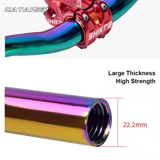 Colorful Bicycle Swallow Handlebar AM MTB XC DH 31.8*750mm Laser Racing Bike HandlebarMountain Road Bike Handlebar