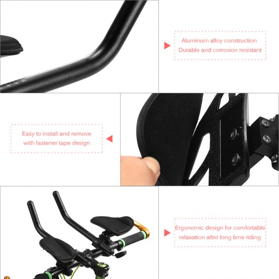Triathlon Aerobar Bicycle Rest TT Handlebar Clip Aerobar Handlebar Tri Bars MTB Road Bike Aluminum Alloy Cycling Rest Handlebar