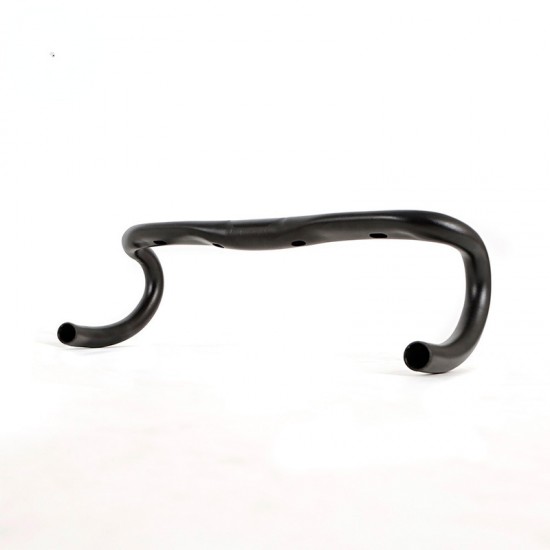 Aluminum Alloy Road Bike Handlebars with Bicycle Stem Flat Bike Handle Flat Road Bend Handlebar + Stem Two-piece Set