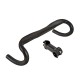 Aluminum Alloy Road Bike Handlebars with Bicycle Stem Flat Bike Handle Flat Road Bend Handlebar + Stem Two-piece Set